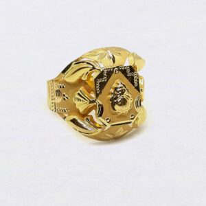 Ganesha design nazrana gold ring pj-r04