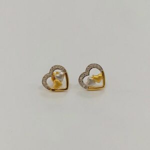 Gold Beautiful Heart earrings