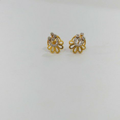 Gold Fancy Top earrings