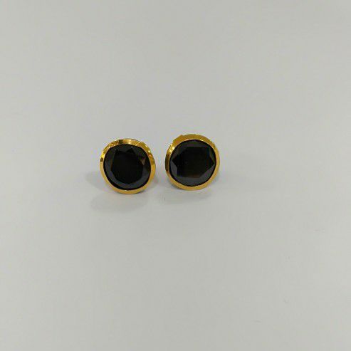 Gold With Round Black Tops