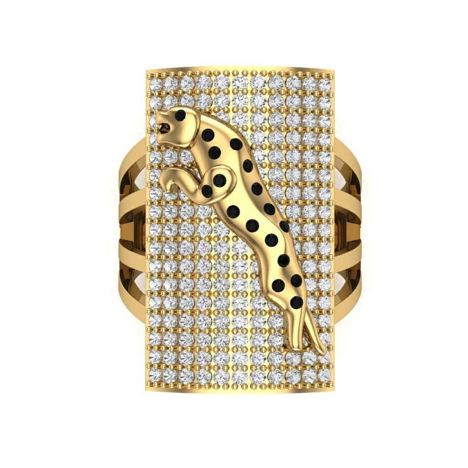 916 Gold Designer Gents Ring ARJ-R003