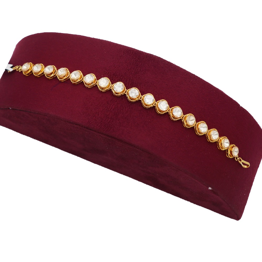 22k gold diamond stone bracelet for girl