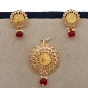 22k Gold Stunning Pearl Light-weight Pendant Set AJPS03
