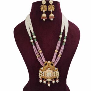 Colourful Pearl Flair Colourful Moti Necklace Set AJNS78