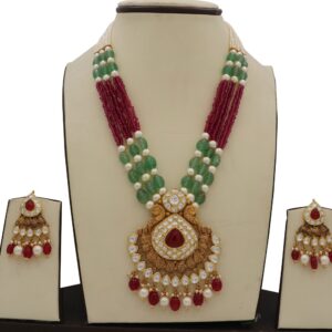Colourful Pearl Simple Colourful Moti Necklace Set AJNS72
