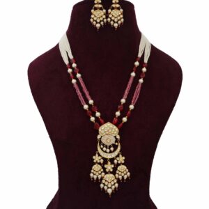 Colourful Pearl Interlink Colourful Moti Necklace Set AJNS70