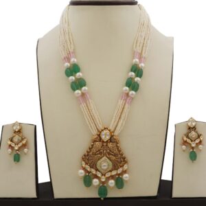 Colourful Pearl Delite Colourful Moti Necklace Set AJNS60