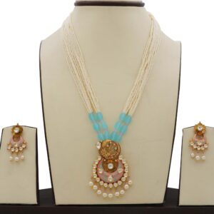 Colourful Pearl Elite Colourful Moti Necklace Set AJNS58