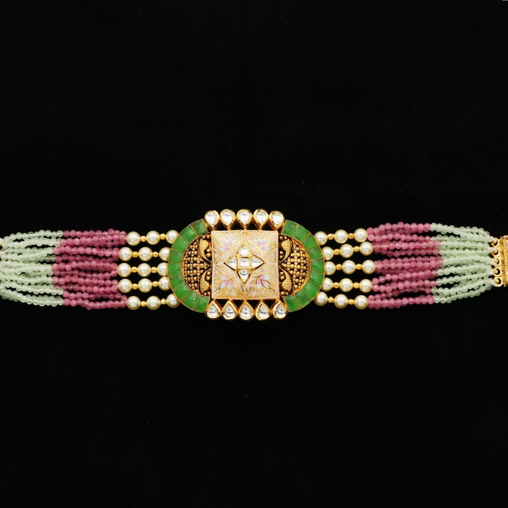 916 Gold Flair Pearl Bracelet AJB49
