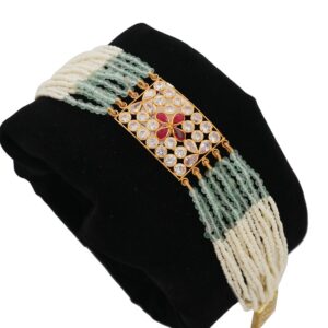 22k Gold Cocktail Colourful Pearl Bracelet AJB27