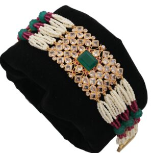 22k Gold Glorious Colourful Pearl Bracelet AJB24
