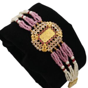 22k Gold Delight Colourful Pearl Bracelet AJB24