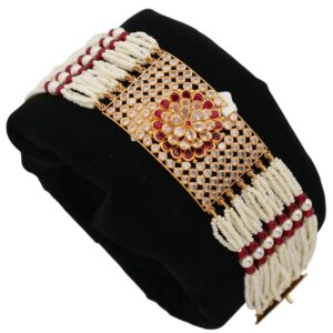 22k Gold Royal Colourful Pearl Bracelet AJB23