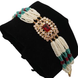 22k Gold Shining Colourful Pearl Bracelet AJB21