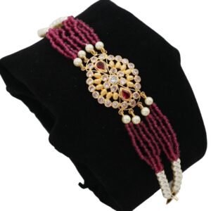 22k Gold Blooming Colourful Pearl Bracelet AJB20