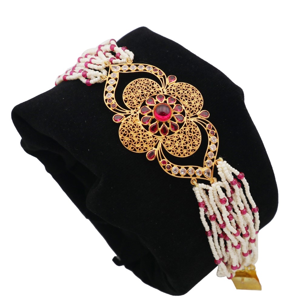 22k Gold Unique Colourful Pearl Bracelet AJB09