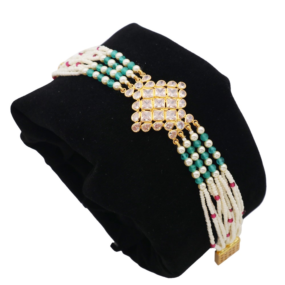 22k Gold Pretty Colourful Pearl Bracelet AJB08
