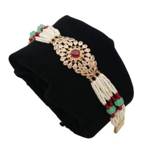 22k Gold Beautiful Colourful Pearl Bracelet AJB07