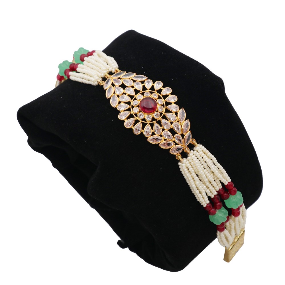 22k Gold Beautiful Colourful Pearl Bracelet AJB07