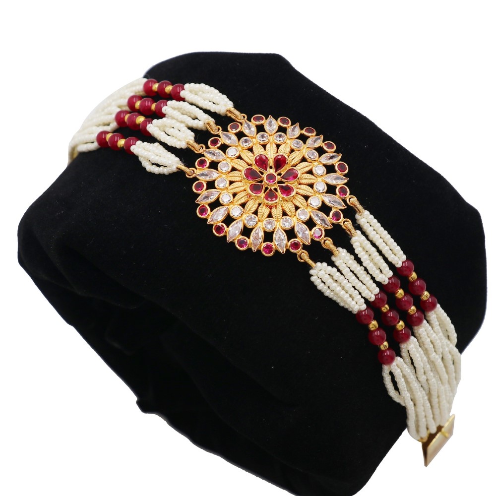 22k Gold Elite Colourful Pearl Bracelet AJB02