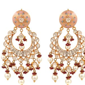 22k Gold Blooming Colourful Pearl Earrings AJE20