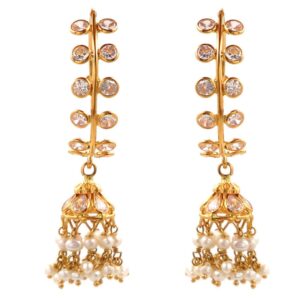 22k Gold Elegant Colourful Pearl Earrings AJE01