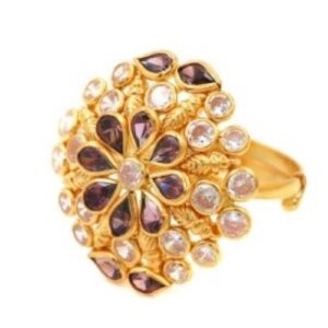 Colourful Pearl Glam Ring For Women