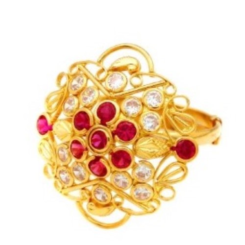 Colourful Pearl Flair Ring For Women