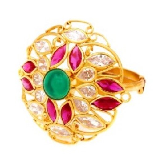Colourful Pearl Attractive Bow cut-out Ring For Women