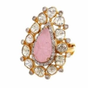 Colourful Pearl Attractive Floral Ring For Women