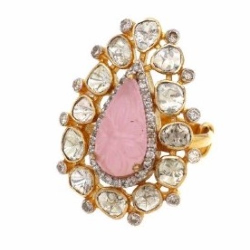 Colourful Pearl Attractive Floral Ring For Women