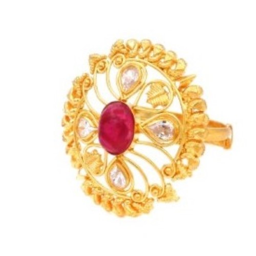 916 Yellow Gold Delight Pearl Ring For Women