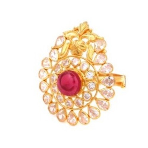 916 Yellow Gold Shining Pearl Ring For Women