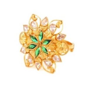 916 Yellow Gold Blooming Pearl Ring For Women