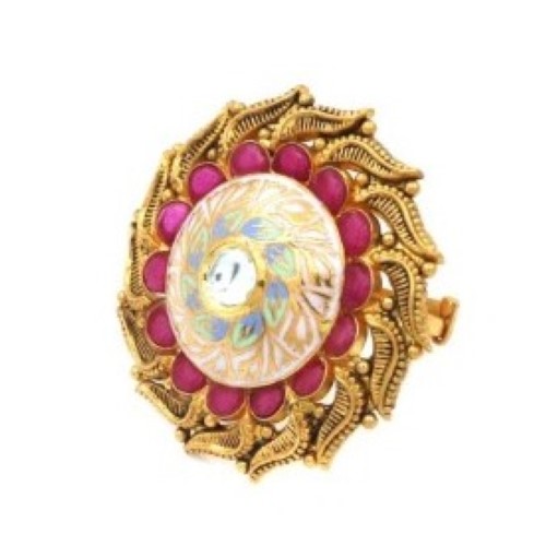 916 Yellow Gold Classy Pearl Ring For Women
