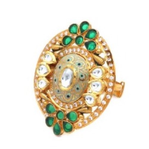 916 Yellow Gold Unique Pearl Ring For Women