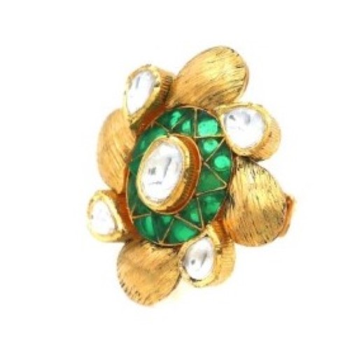 916 Yellow Gold Delite Pearl Ring For Women