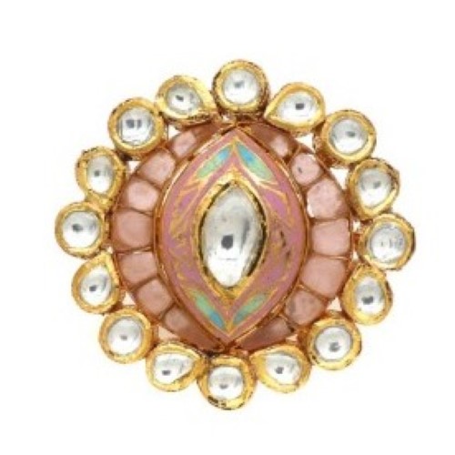 916 Yellow Gold Elegant Colourful Pearl Ring For Women
