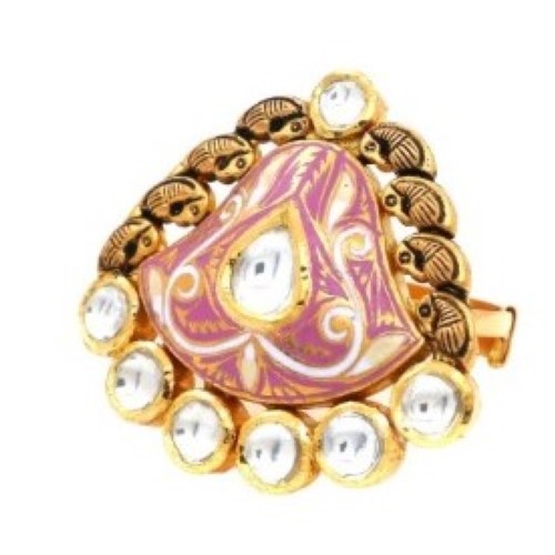 22k Gold Beautiful Kundan Ring For Women