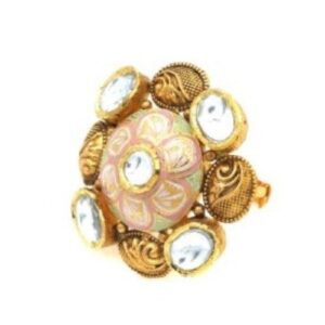 22k Gold Elite Kundan Ring For Women