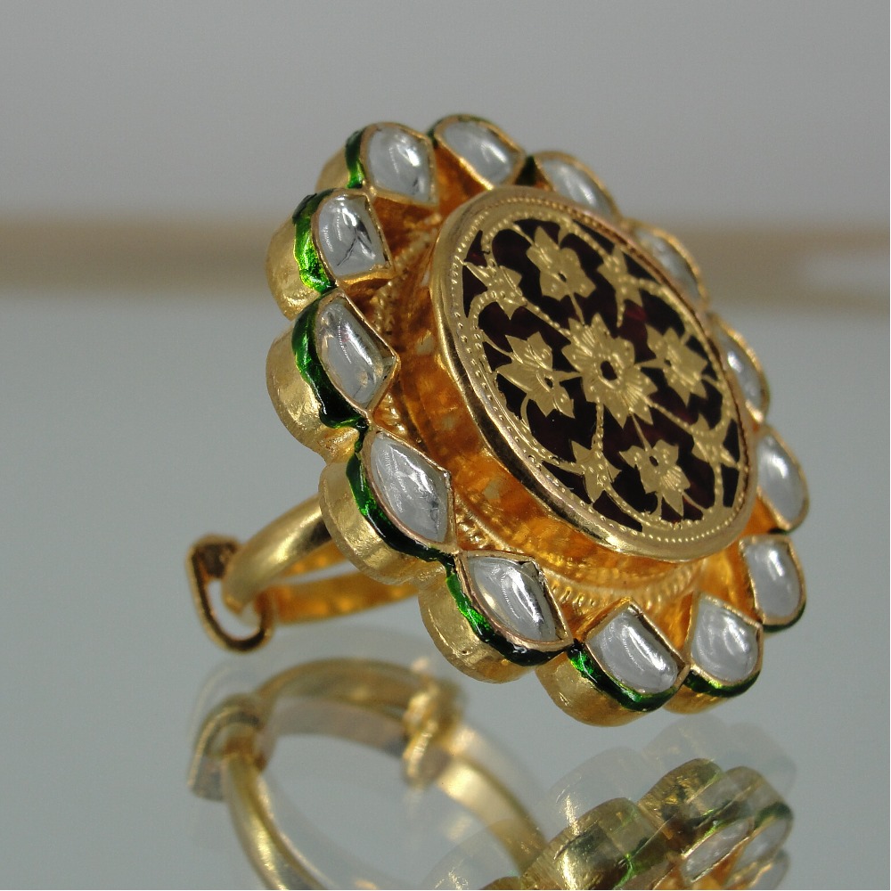 Thewa kundan Ring