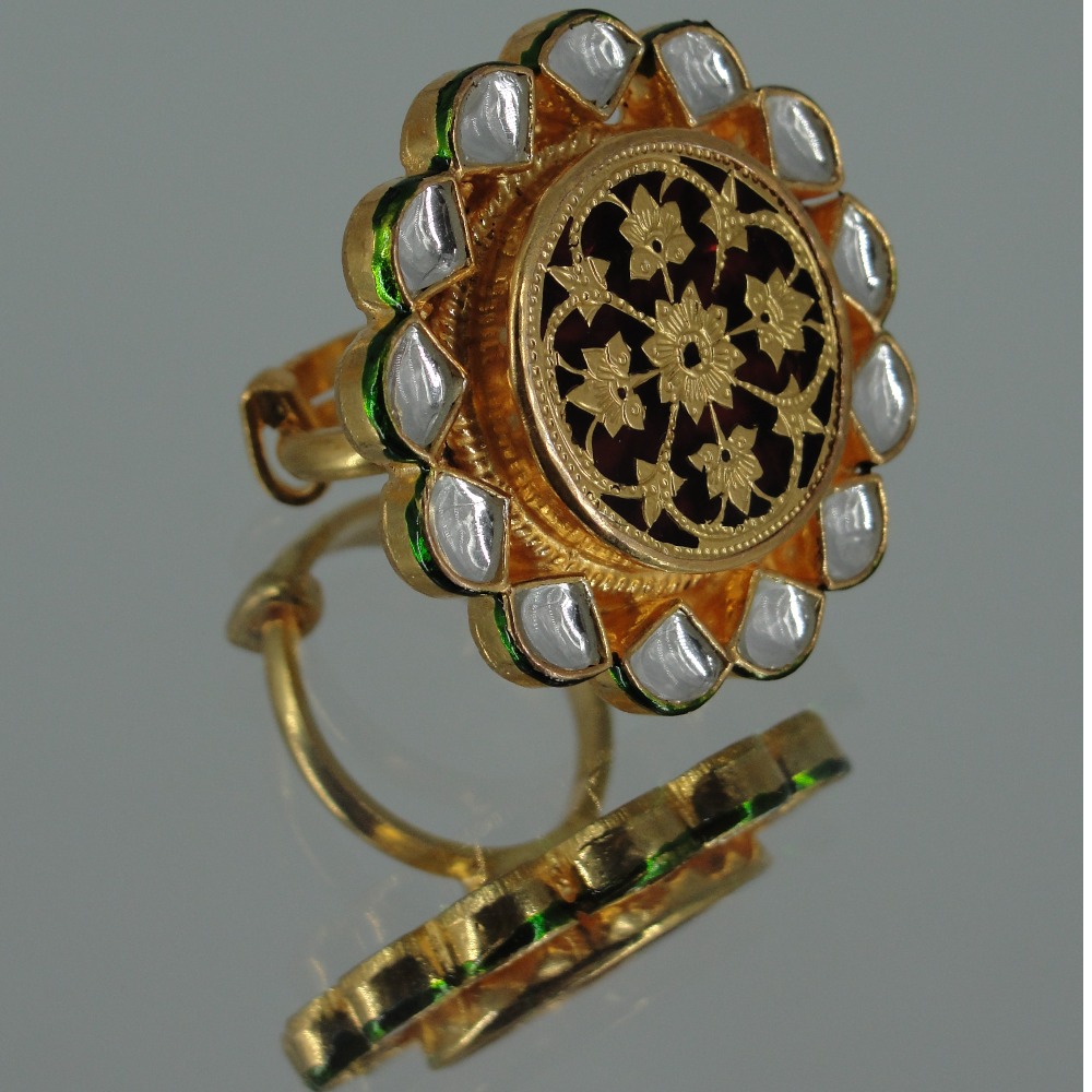 Thewa kundan Ring