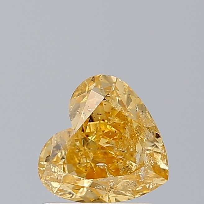 1.01ct heart fancy intence orange-yellow diamond-heera