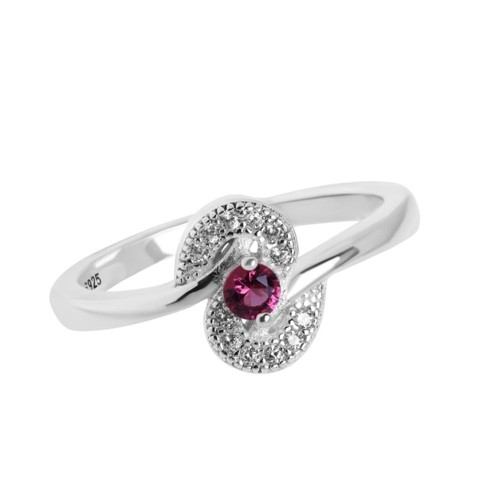 Emerald Engagement Ring for women / girls - premium minimal ring design - Silver 925