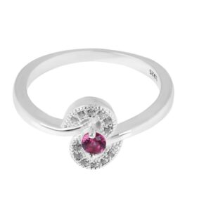 Emerald Engagement Ring for women / girls - premium minimal ring design - Silver 925