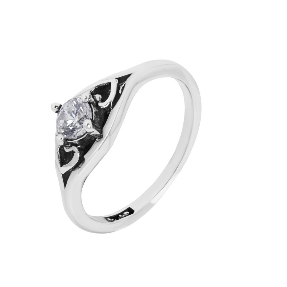 Solitaire Ring for Women - Diamond Cut Zirconia - Beautiful ring for women/girls