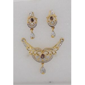 916 Gold CZ Attractive Mangalsutra Pendant Set MJ-PS007