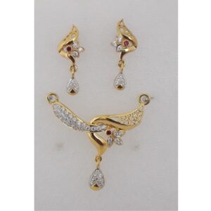 916 Gold CZ Fancy Mangalsutra Pendant Set MJ-PS001