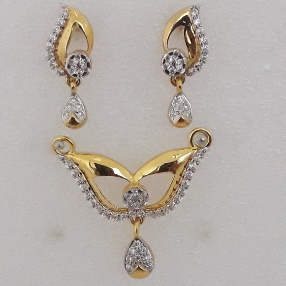 916 cz gold fancy ms set
