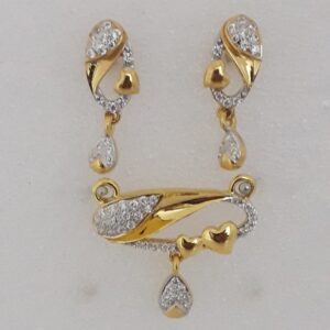 916 cz gold fancy ms set